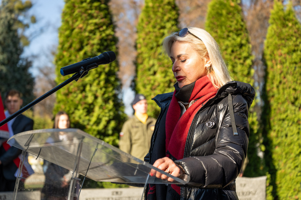 Uroczystość oznaczenia grobu gen. broni Leona Berbeckiego plakietą „Grób Weterana Walk o Wolność i Niepodległość Polski”. Fot.: IPN Krzysztof Łojko
