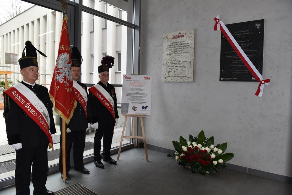 Upamiętniono prof. Augusta Chełkowskiego w Katowicach. Fot. Monika Kobylańska