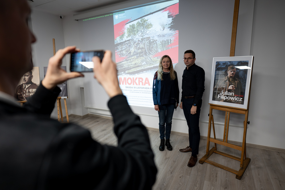 Wykład Adama Kurusa „Nieznane fakty o boju Wołyńskiej Brygady Kawalerii pod Mokrą 1 IX 1939”. Fot.: IPN Krzysztof Łojko