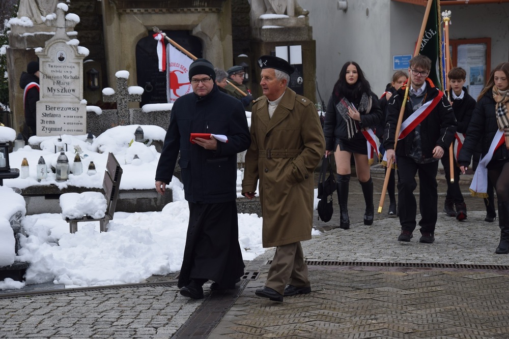 Upamiętnienie sierż. Józefa Kaisera oraz ppłk. Władysława Steblika w Żywcu. Fot. Danuta Mikoda/IPN