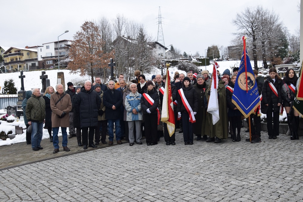 Upamiętnienie sierż. Józefa Kaisera oraz ppłk. Władysława Steblika w Żywcu. Fot. Danuta Mikoda/IPN