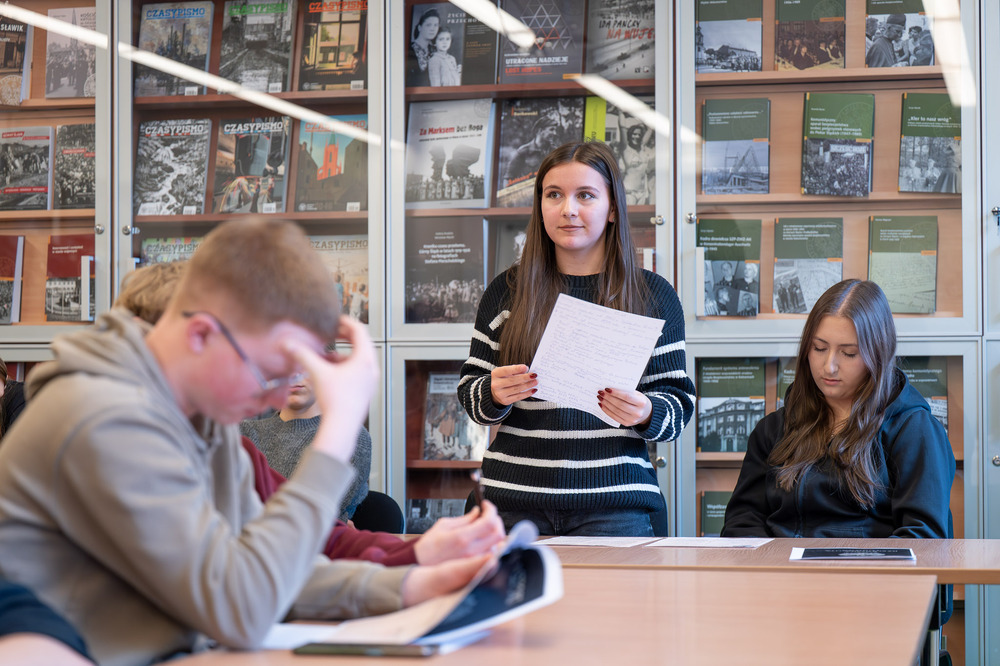 Zajęcia edukacyjne „Co kryją archiwa IPN?” – Katowice, 3 grudnia 2025. Fot. IPN Krzysztof Łojko