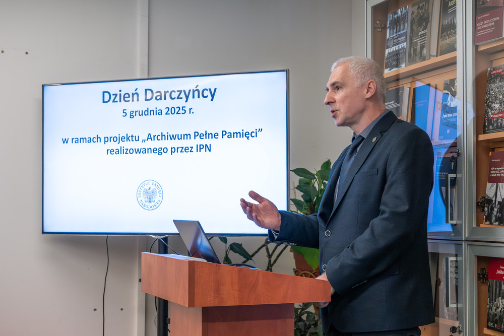 Dzień Darczyńcy w Oddziałowym Archiwum IPN w Katowicach, 5 grudnia 2025. Fot.: IPN Krzysztof Łojko