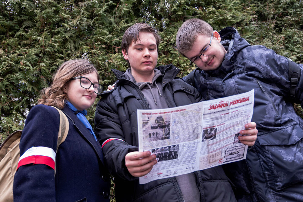 8. edycja Gry Miejskiej „Tropami Solidarności” – Bielsko-Biała, 13 grudnia 2025. Fot.: IPN Krzysztof Łojko