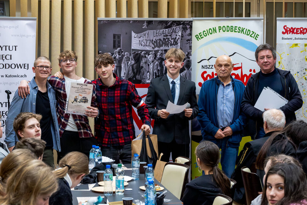 8. edycja Gry Miejskiej „Tropami Solidarności” – Bielsko-Biała, 13 grudnia 2025. Fot.: IPN Krzysztof Łojko