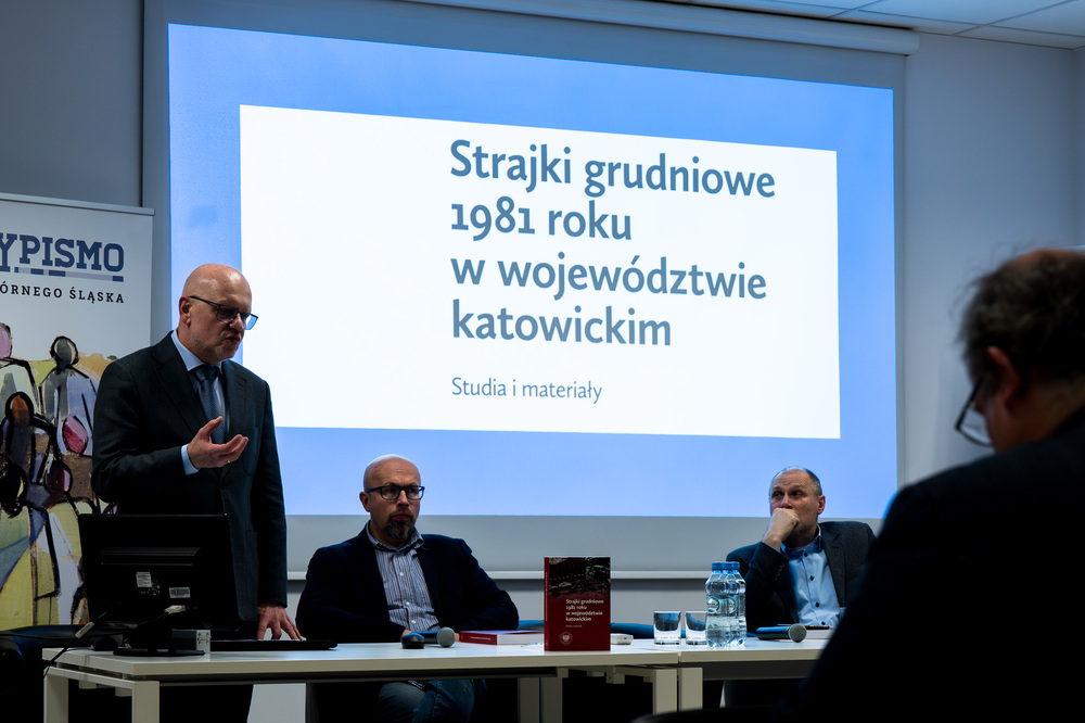 Promocja publikacji „Strajki grudniowe 1981 roku w województwie katowickim. Studia i materiały” – Katowice, 18 grudnia 2025. Fot.: IPN Krzysztof Łojko