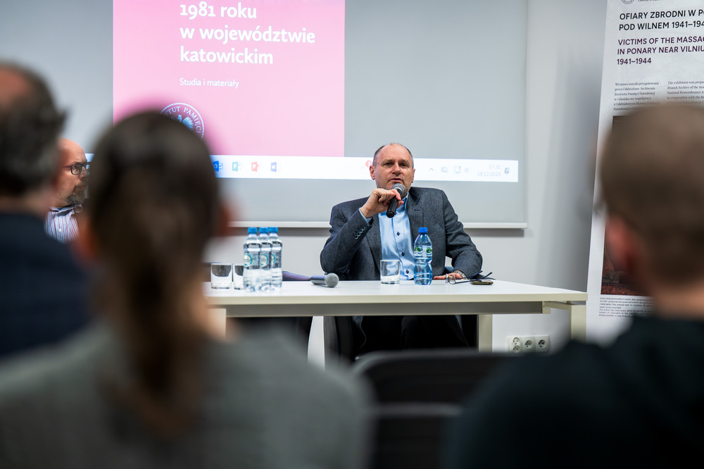 Promocja publikacji „Strajki grudniowe 1981 roku w województwie katowickim. Studia i materiały” – Katowice, 18 grudnia 2025. Fot.: IPN Krzysztof Łojko