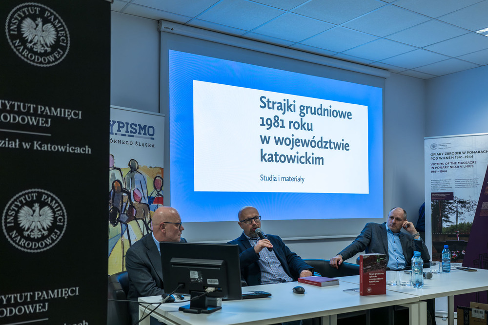 Promocja publikacji „Strajki grudniowe 1981 roku w województwie katowickim. Studia i materiały” – Katowice, 18 grudnia 2025. Fot.: IPN Krzysztof Łojko