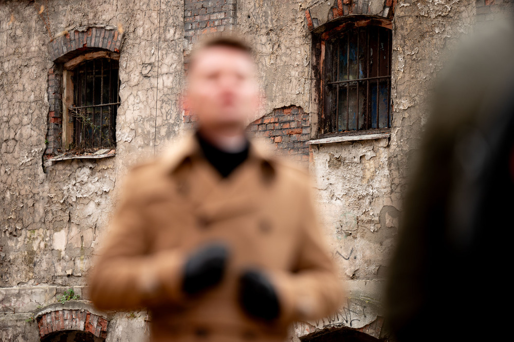 Zdjęcia zakulisowe filmu Niemcy zamknęli tu 50 tysięcy ludzi... Fot.: IPN Krzysztof Łojko