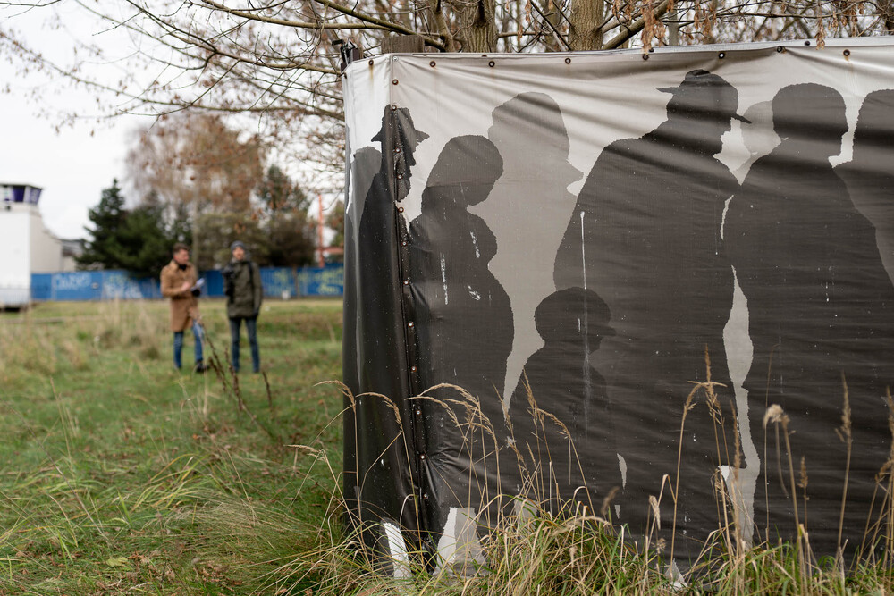 Zdjęcia zakulisowe filmu Niemcy zamknęli tu 50 tysięcy ludzi... Fot.: IPN Krzysztof Łojko