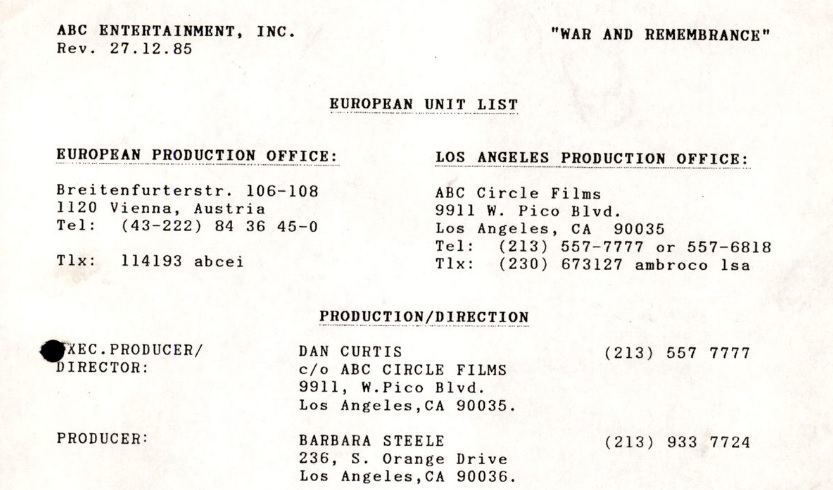 Amerykańscy producenci serialu „Wojna i pamięć” (IPN Ka 047/1692)