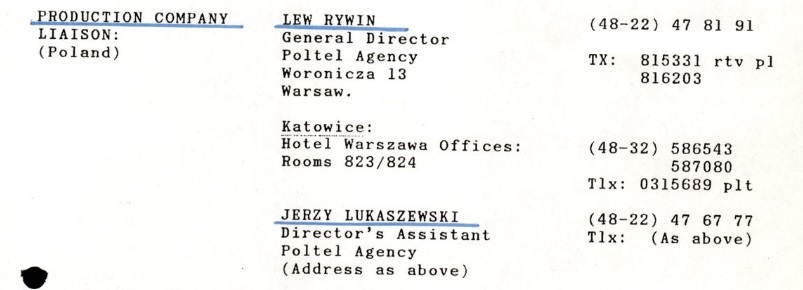 Polscy agenci, współpracujący przy produkcji serialu „Wojna i pamięć” (IPN Ka 047/1692; wyanonimizowano prywatny numer telefonu)