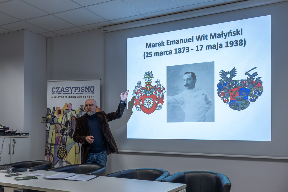 Wykład Ryszarda Mozgola „Między Wołyniem a Lozanną. Emanuel Małyński – kresowy ziemianin, sportowiec, publicysta”. Fot.: IPN Krzysztof Łojko