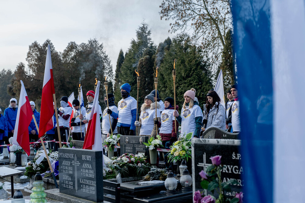 Uroczystości upamiętniające ofiary Marszu Śmierci. Inauguracja VII Biegu Pamięci ze Światłem Pokoju. 18 stycznia 2026. Fot.: IPN Krysztof Łojko