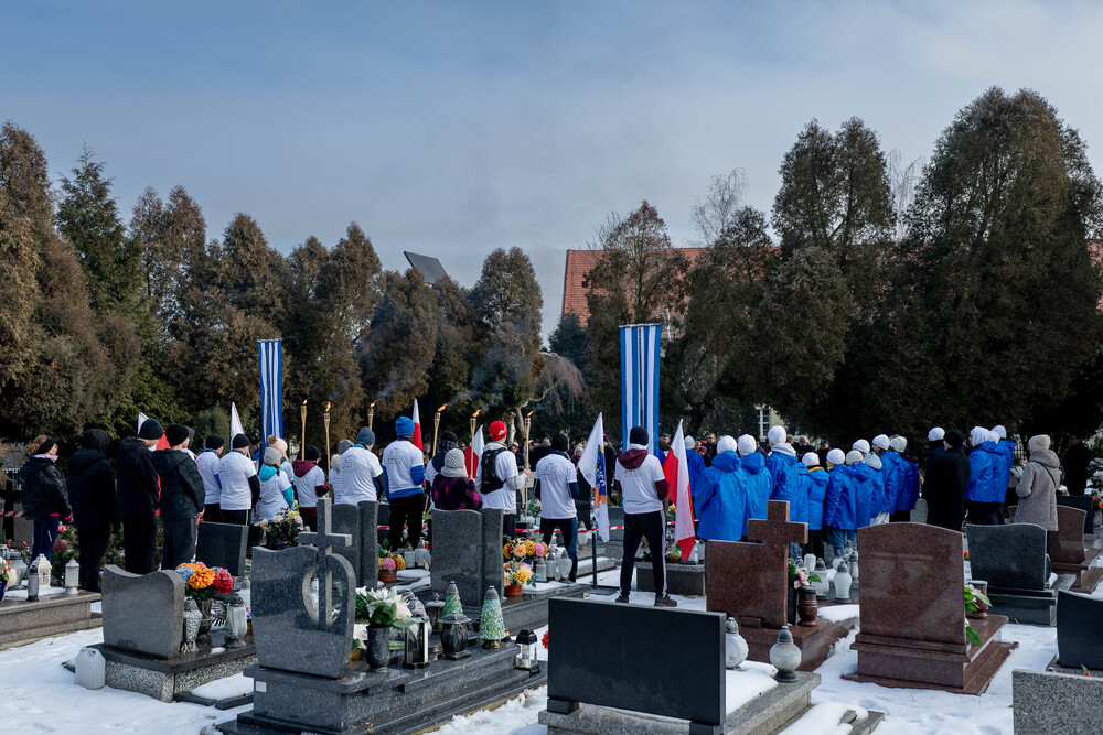 Uroczystości upamiętniające ofiary Marszu Śmierci. Inauguracja VII Biegu Pamięci ze Światłem Pokoju. 18 stycznia 2026. Fot.: IPN Krysztof Łojko