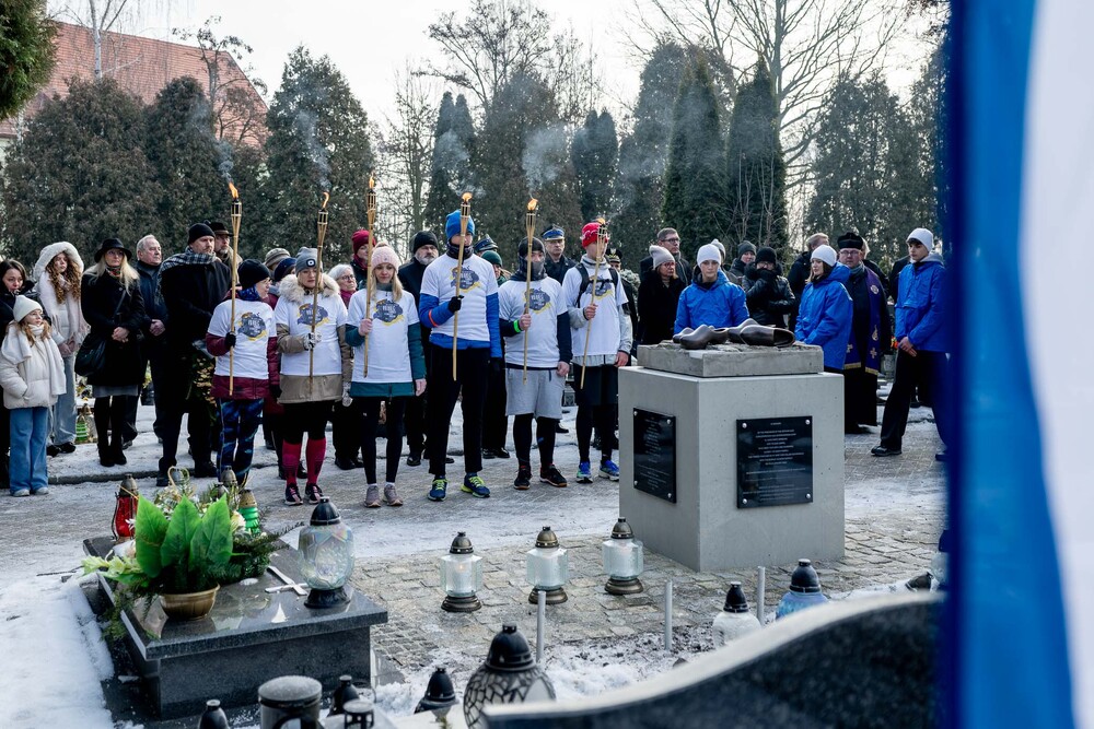 Uroczystości upamiętniające ofiary Marszu Śmierci. Inauguracja VII Biegu Pamięci ze Światłem Pokoju. 18 stycznia 2026. Fot.: IPN Krysztof Łojko