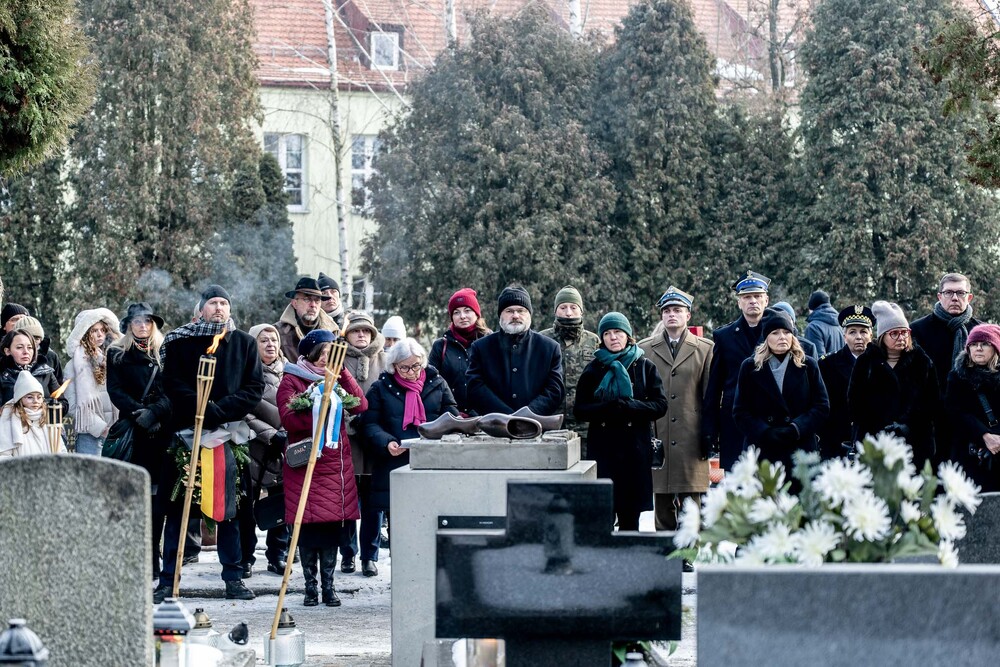 Uroczystości upamiętniające ofiary Marszu Śmierci. Inauguracja VII Biegu Pamięci ze Światłem Pokoju. 18 stycznia 2026. Fot.: IPN Krysztof Łojko