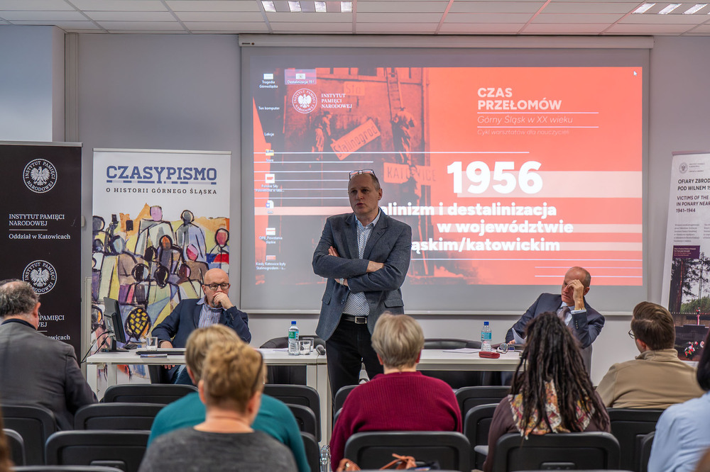 rugie spotkanie w ramach cyklu szkoleń „Czas przełomów – Górny Śląsk w XX wieku”. Fot.: IPN Krzysztof Łojko