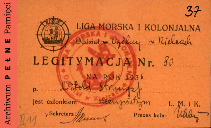 Legitymacja nr 80 na rok 1936, sygn. IPN Ka 454/224