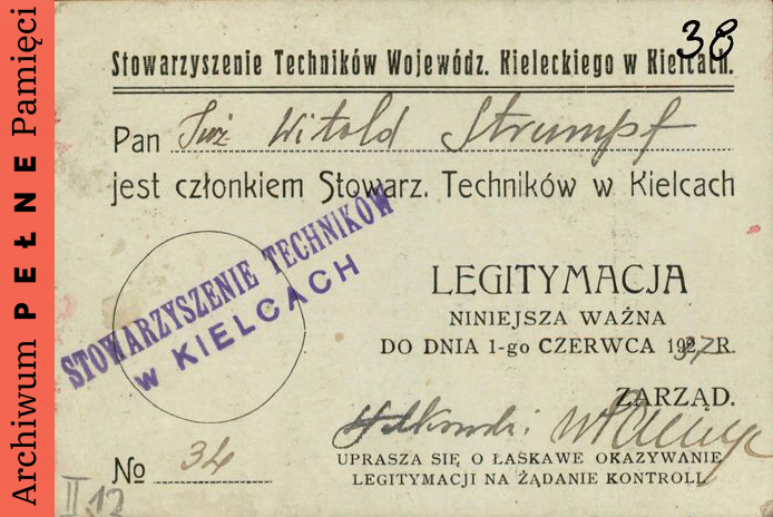Legitymacja nr 34, sygn. IPN Ka 454/224