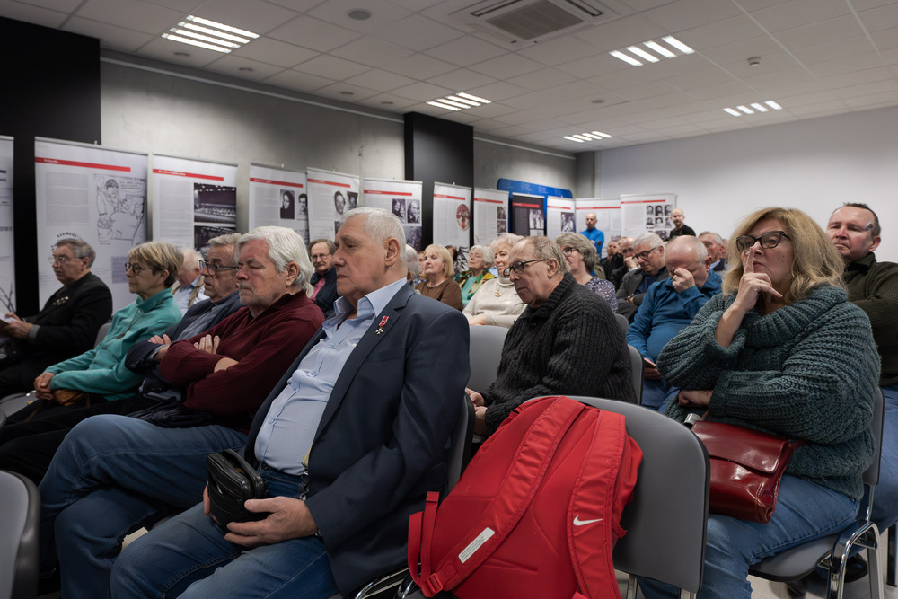 Andrzej Rozpłochowski bohaterem drugiego spotkania w ramach cyklu 45 lat „Solidarności" Śląsko-Dąbrowskiej – ludzie i struktury. Fot.: IPN Krzysztof Łojko