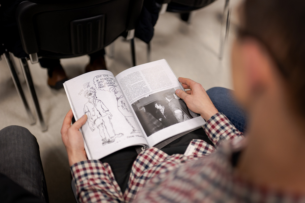 Andrzej Rozpłochowski bohaterem drugiego spotkania w ramach cyklu 45 lat „Solidarności" Śląsko-Dąbrowskiej – ludzie i struktury. Fot.: IPN Krzysztof Łojko