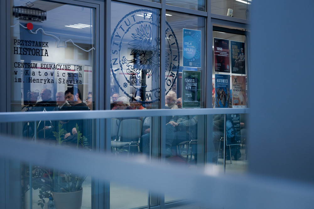 Andrzej Rozpłochowski bohaterem drugiego spotkania w ramach cyklu 45 lat „Solidarności" Śląsko-Dąbrowskiej – ludzie i struktury. Fot.: IPN Krzysztof Łojko