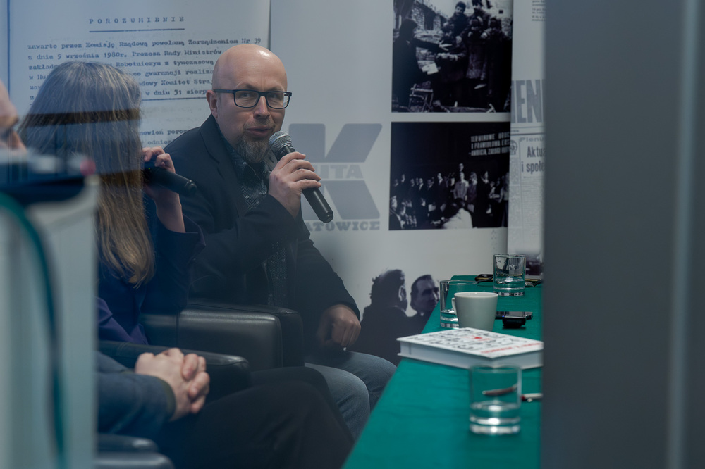 Andrzej Rozpłochowski bohaterem drugiego spotkania w ramach cyklu 45 lat „Solidarności" Śląsko-Dąbrowskiej – ludzie i struktury. Fot.: IPN Krzysztof Łojko