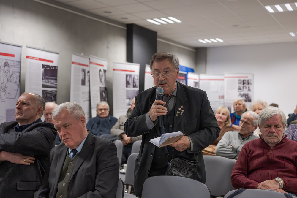 Andrzej Rozpłochowski bohaterem drugiego spotkania w ramach cyklu 45 lat „Solidarności" Śląsko-Dąbrowskiej – ludzie i struktury. Fot.: IPN Krzysztof Łojko