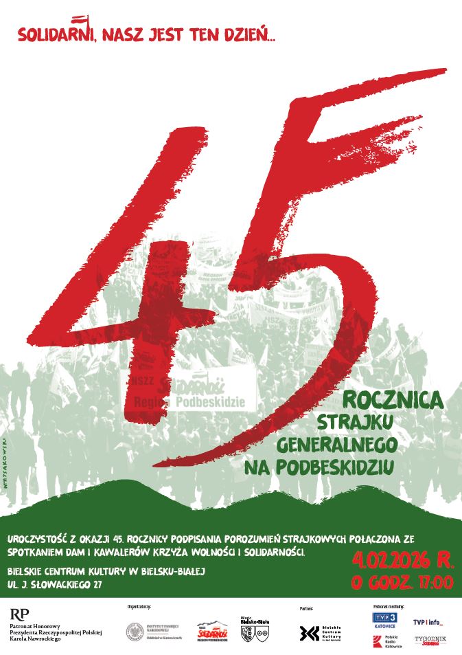 45. rocznica strajku generalnego na Podbeskidziu. „Solidarni, nasz jest ten dzień” – spotkanie Dam i Kawalerów Krzyża Wolności i Solidarności – Bielsko-Biała, 4 lutego 2026