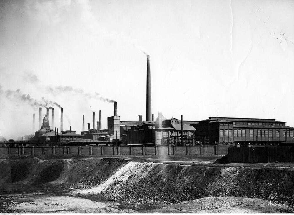 Widok na hutę w Szopienicach. NAC