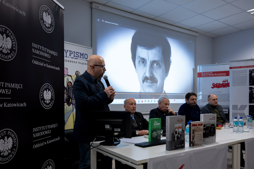 Jan Jurkiewicz bohaterem trzeciego spotkania w ramach cyklu 45 lat „Solidarności" Śląsko-Dąbrowskiej – ludzie i struktury. Fot.: IPN Krzysztof Łojko