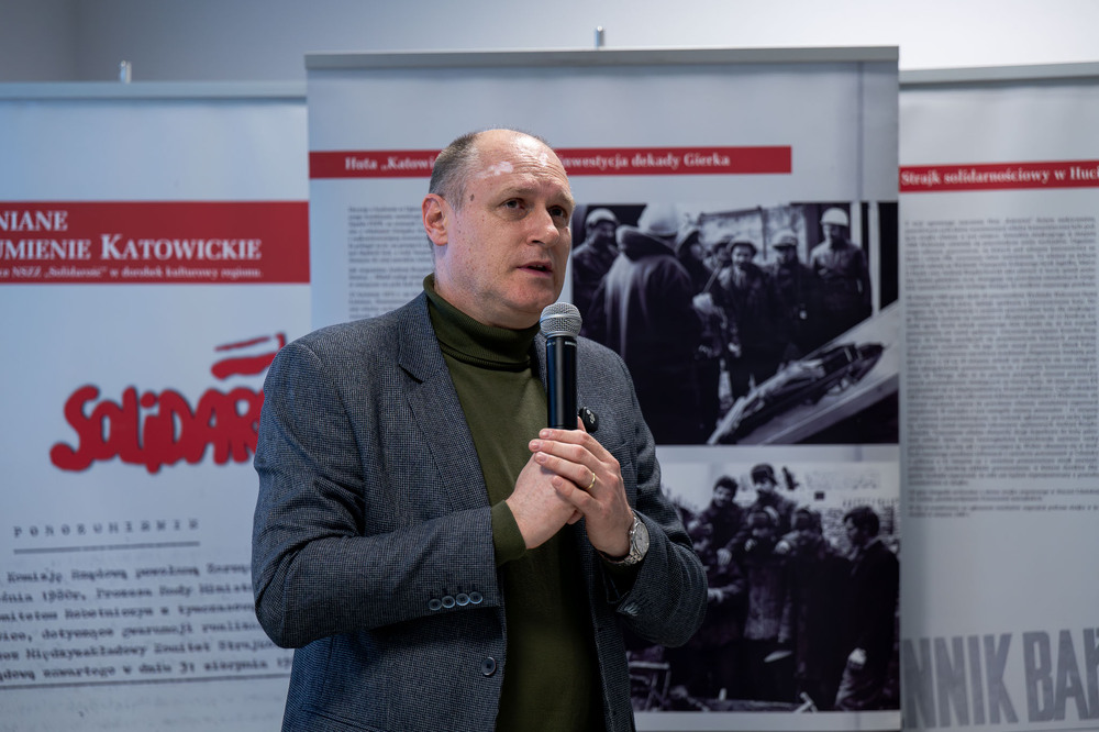 Jan Jurkiewicz bohaterem trzeciego spotkania w ramach cyklu 45 lat „Solidarności" Śląsko-Dąbrowskiej – ludzie i struktury. Fot.: IPN Krzysztof Łojko