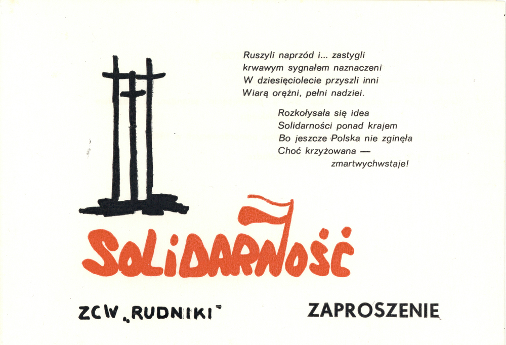 Zaproszenie na poświęcenie sztandaru NSZZ „S” (IPN Ka 454/173)