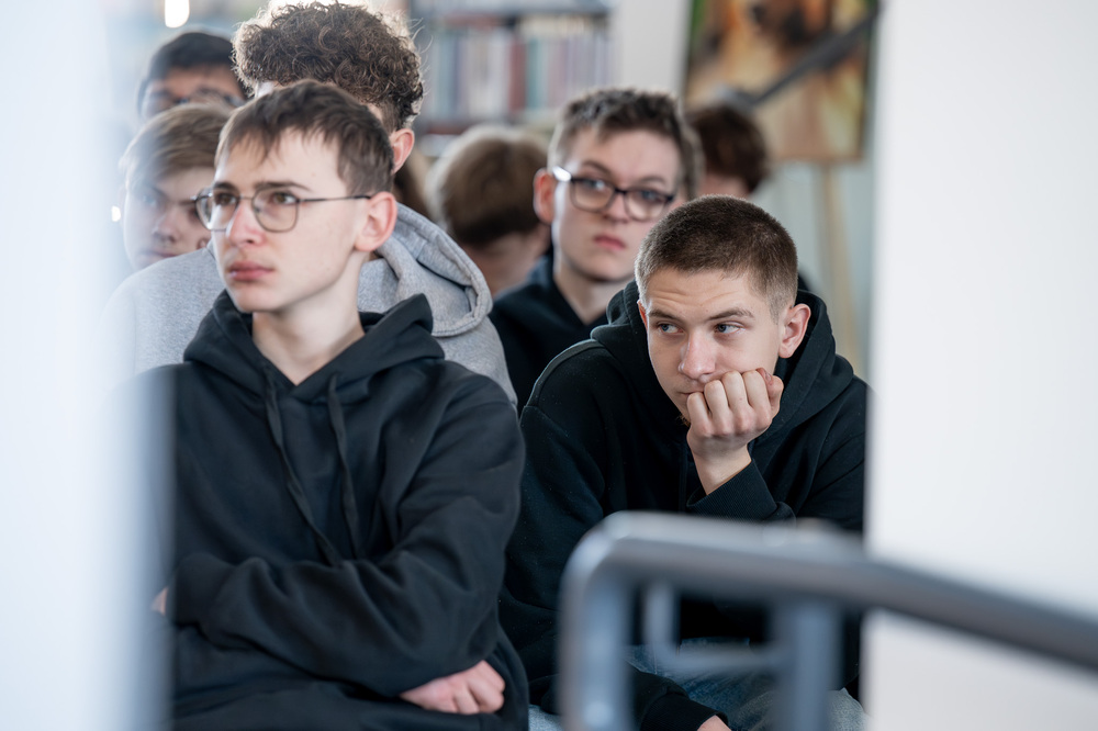 Prelekcja o akcji „Lawina” w w Miejskiej Bibliotece Publicznej w Pszowie, 5 marca 2026. Fot.: IPN Krzysztof Łojko