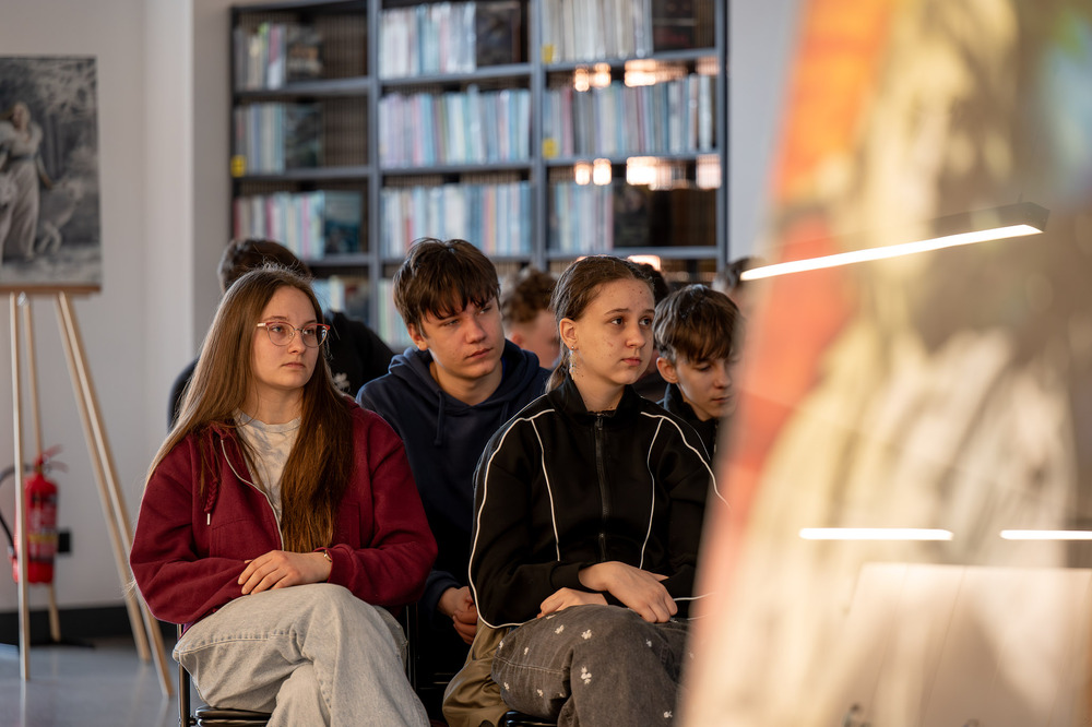 Prelekcja o akcji „Lawina” w w Miejskiej Bibliotece Publicznej w Pszowie, 5 marca 2026. Fot.: IPN Krzysztof Łojko