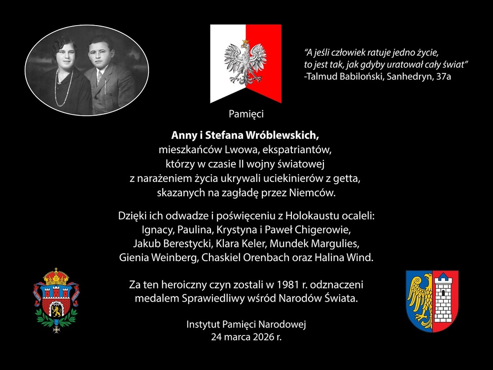 Projekt tablicy upamiętniającej rodzinę Wróblewskich.