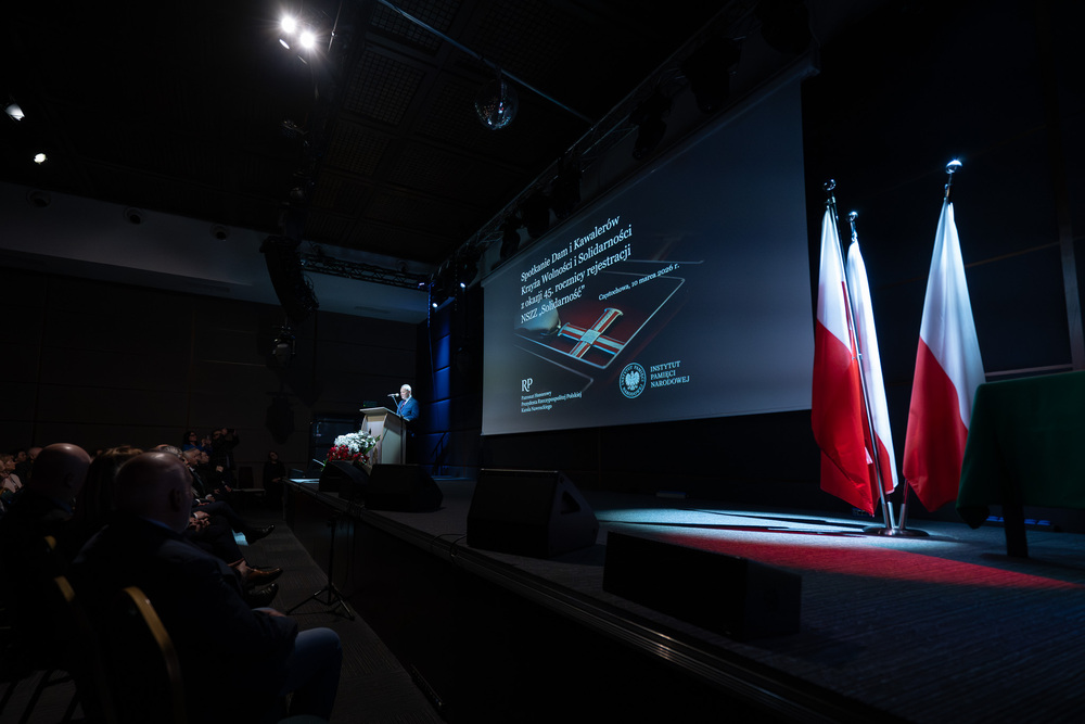 45. rocznica rejestracji NSZZ „Solidarność”. „Solidarni, nasz jest ten dzień” – spotkanie Dam i Kawalerów Krzyża Wolności i Solidarności. Fot.: IPN Krzysztof Łojko