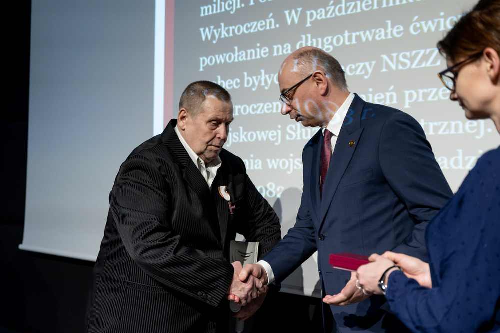 45. rocznica rejestracji NSZZ „Solidarność”. „Solidarni, nasz jest ten dzień” – spotkanie Dam i Kawalerów Krzyża Wolności i Solidarności. Fot.: IPN Krzysztof Łojko
