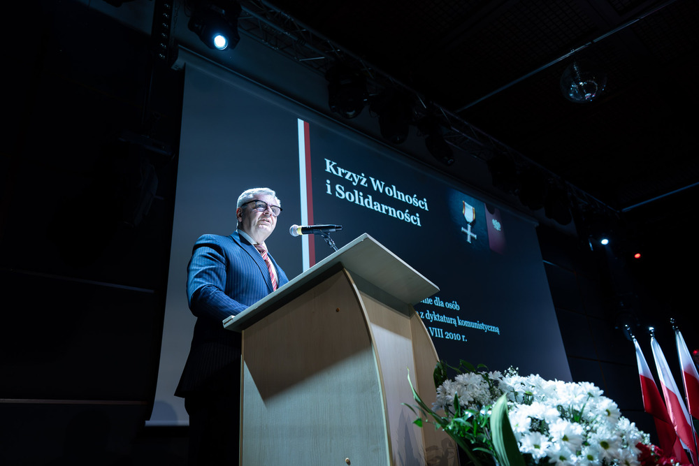 45. rocznica rejestracji NSZZ „Solidarność”. „Solidarni, nasz jest ten dzień” – spotkanie Dam i Kawalerów Krzyża Wolności i Solidarności. Fot.: IPN Krzysztof Łojko