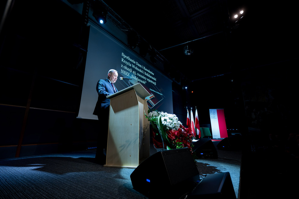 45. rocznica rejestracji NSZZ „Solidarność”. „Solidarni, nasz jest ten dzień” – spotkanie Dam i Kawalerów Krzyża Wolności i Solidarności. Fot.: IPN Krzysztof Łojko