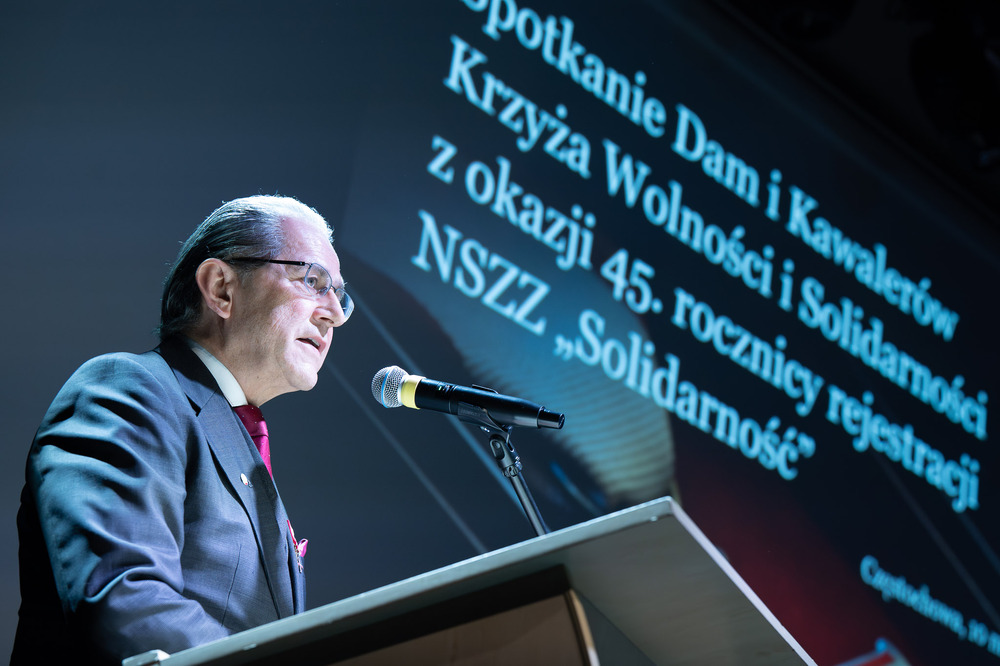 45. rocznica rejestracji NSZZ „Solidarność”. „Solidarni, nasz jest ten dzień” – spotkanie Dam i Kawalerów Krzyża Wolności i Solidarności. Fot.: IPN Krzysztof Łojko