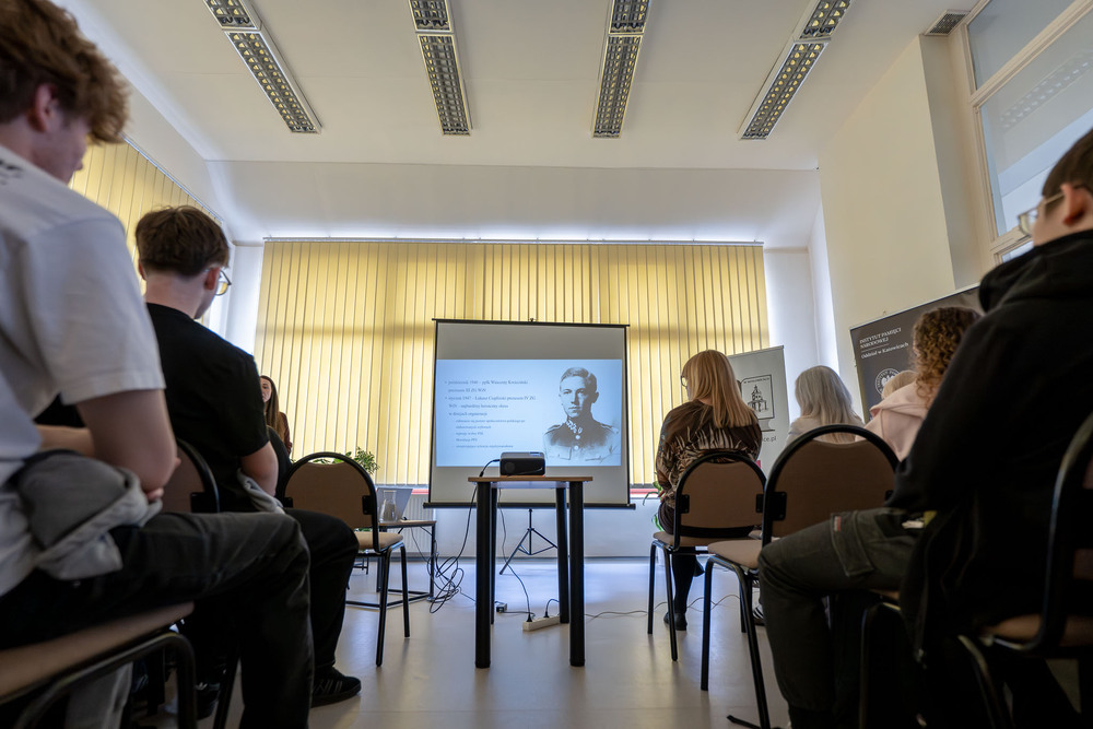 O Łukaszu Cieplińskim w Mysłowicach. Fot.: IPN Krzysztof Łojko