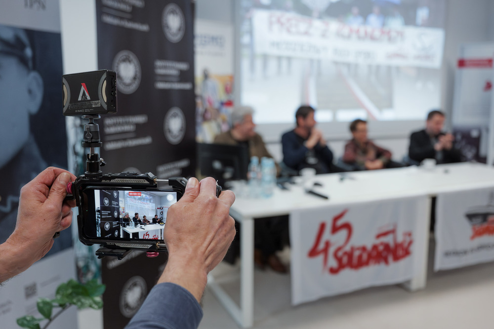 Sławomir Bugajski, bohaterem czwartego spotkania w ramach cyklu 45 lat „Solidarności" Śląsko-Dąbrowskiej. Fot.: IPN Krzysztof Łojko