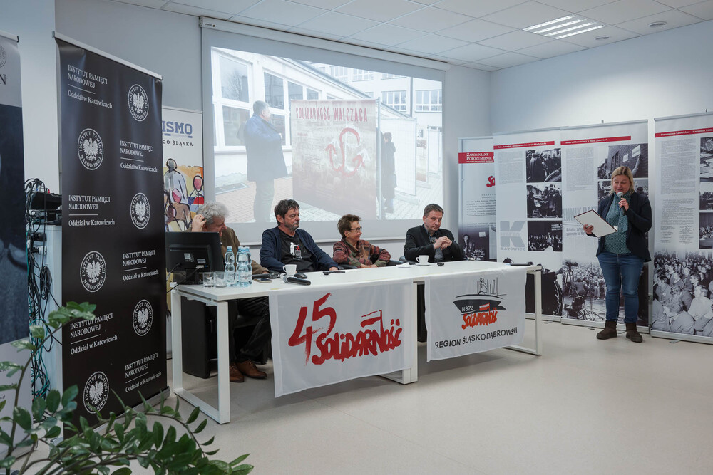 Sławomir Bugajski, bohaterem czwartego spotkania w ramach cyklu 45 lat „Solidarności" Śląsko-Dąbrowskiej. Fot.: IPN Krzysztof Łojko