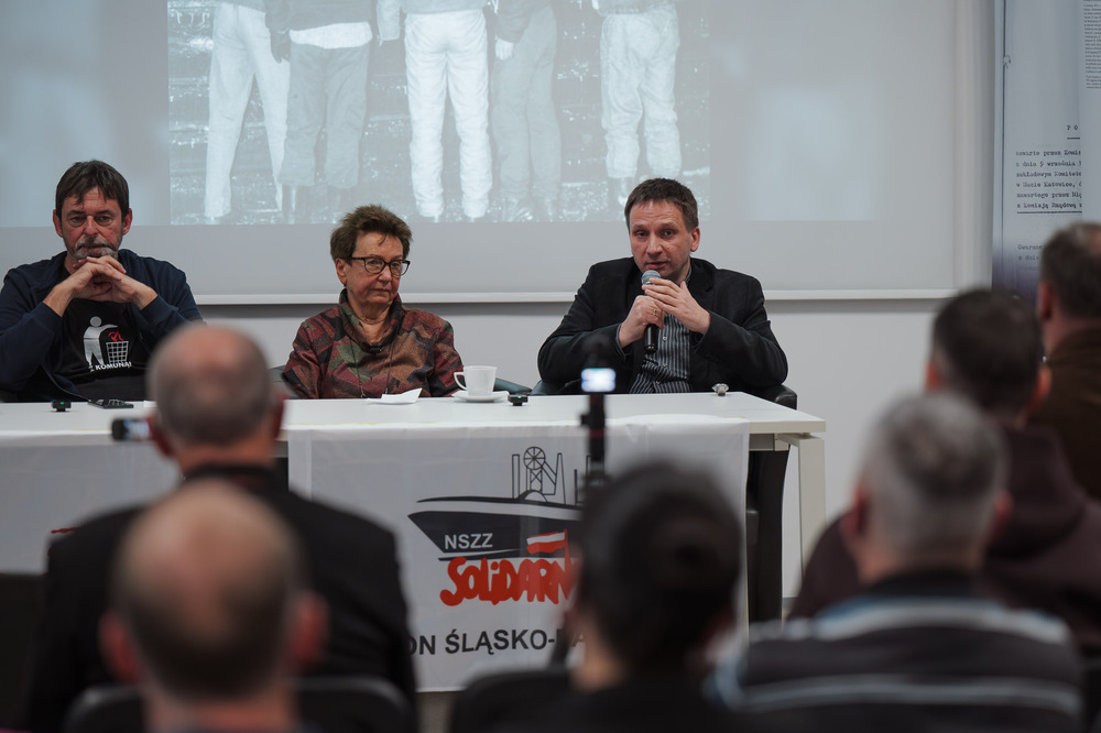 Sławomir Bugajski, bohaterem czwartego spotkania w ramach cyklu 45 lat „Solidarności" Śląsko-Dąbrowskiej. Fot.: IPN Krzysztof Łojko