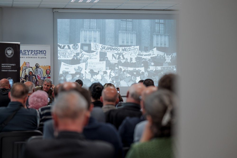 Sławomir Bugajski, bohaterem czwartego spotkania w ramach cyklu 45 lat „Solidarności" Śląsko-Dąbrowskiej. Fot.: IPN Krzysztof Łojko