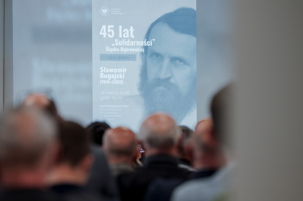 Sławomir Bugajski, bohaterem czwartego spotkania w ramach cyklu 45 lat „Solidarności" Śląsko-Dąbrowskiej. Fot.: IPN Krzysztof Łojko