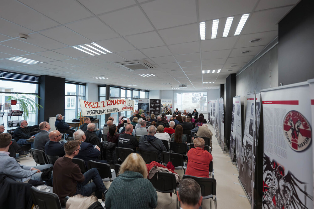 Sławomir Bugajski, bohaterem czwartego spotkania w ramach cyklu 45 lat „Solidarności" Śląsko-Dąbrowskiej. Fot.: IPN Krzysztof Łojko