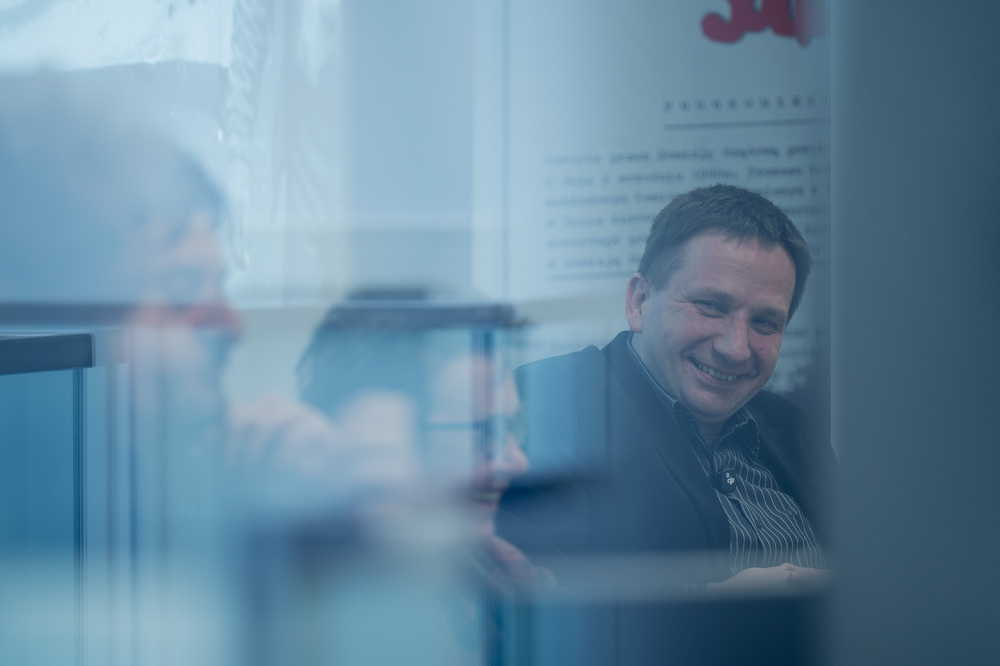 Sławomir Bugajski, bohaterem czwartego spotkania w ramach cyklu 45 lat „Solidarności" Śląsko-Dąbrowskiej. Fot.: IPN Krzysztof Łojko